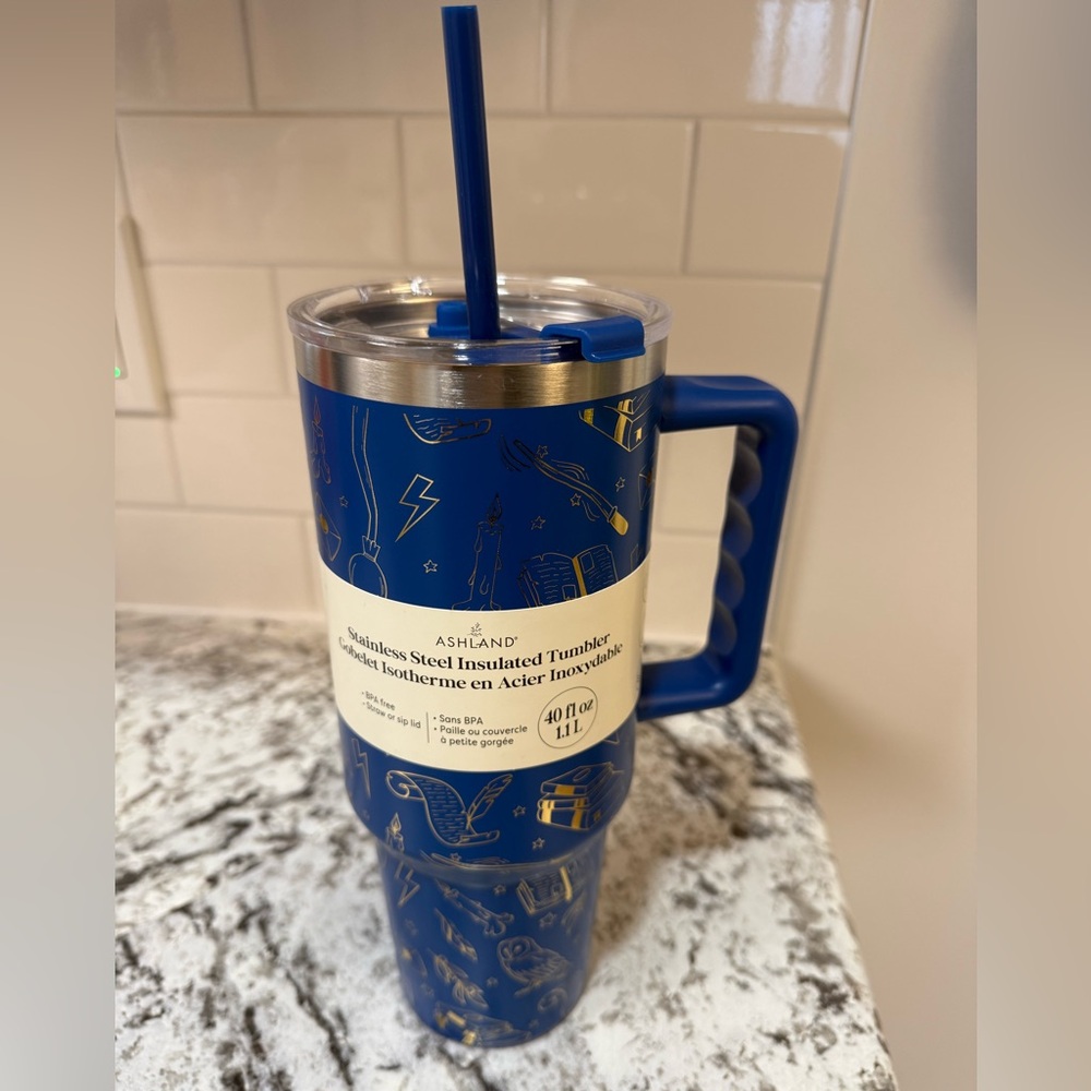 2/$20 Ashland Blue Stainless Steel Insulated Tumbler with Straw